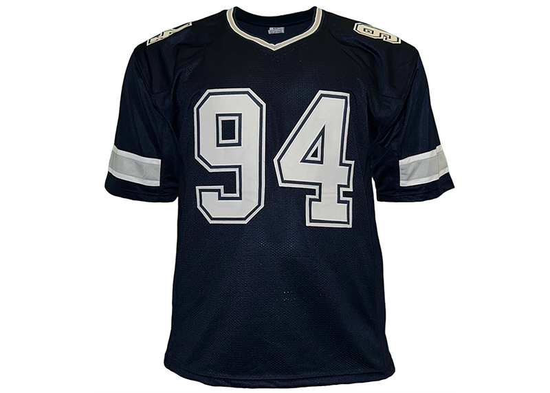 Charles Haley Signed Custom Blue Stats Jersey JSA