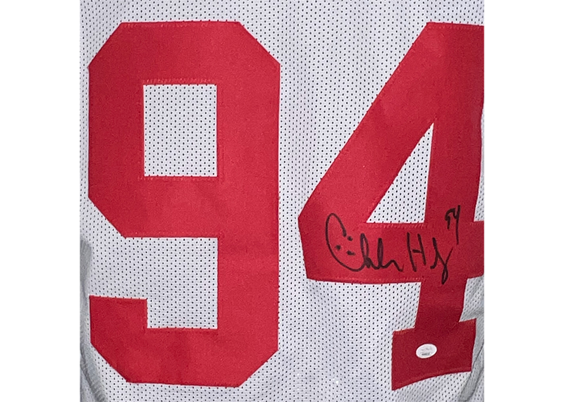 Charles Haley Signed Custom White Stats Jersey JSA