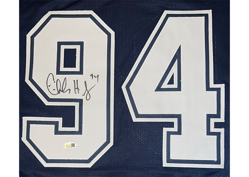 Charles Haley Signed Dallas Blue Football Jersey JSA