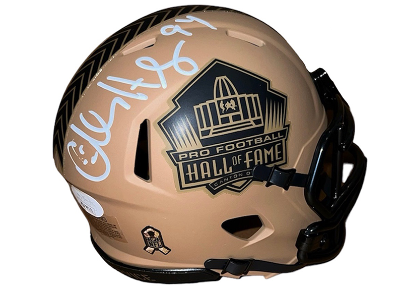 Charles Haley Signed Hall of Fame Mini Speed Helmet JSA