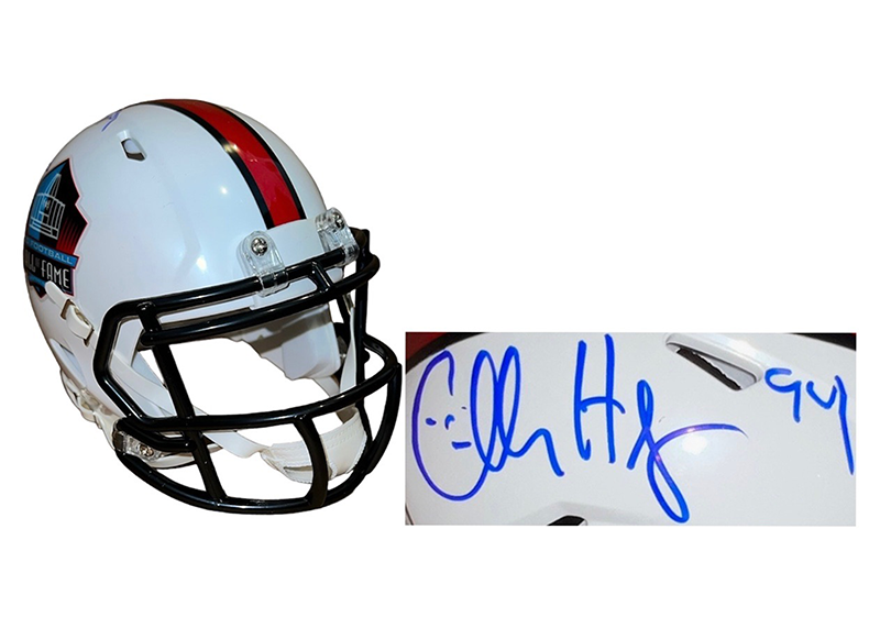 Charles Haley Signed Hall Of Fame Mini Speed Helmet JSA