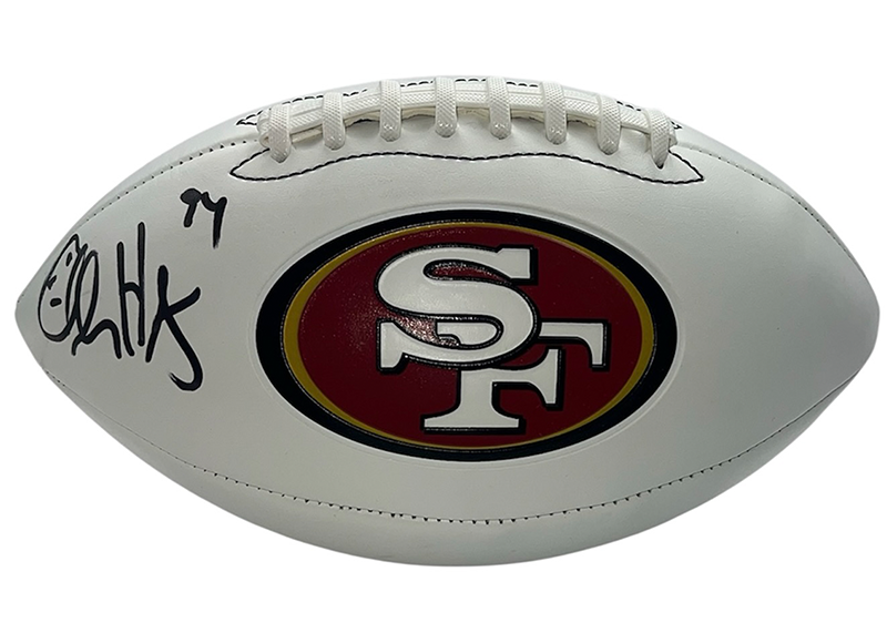 Charles Haley Signed Official NFL San Francisco Logo White Football (JSA)