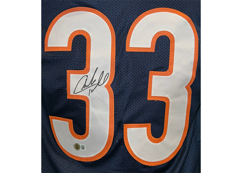 Charles Tillman Signed Chicago Blue Football Game Cut Jersey Beckett