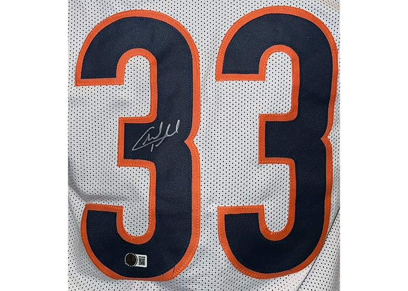 Charles Tillman Signed Chicago White Football Game Cut Jersey Beckett