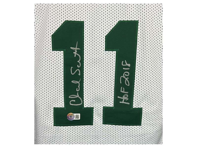 Charlie Scott Signed HOF 18 Inscription Boston white Custom Basketball Jersey (Beckett)