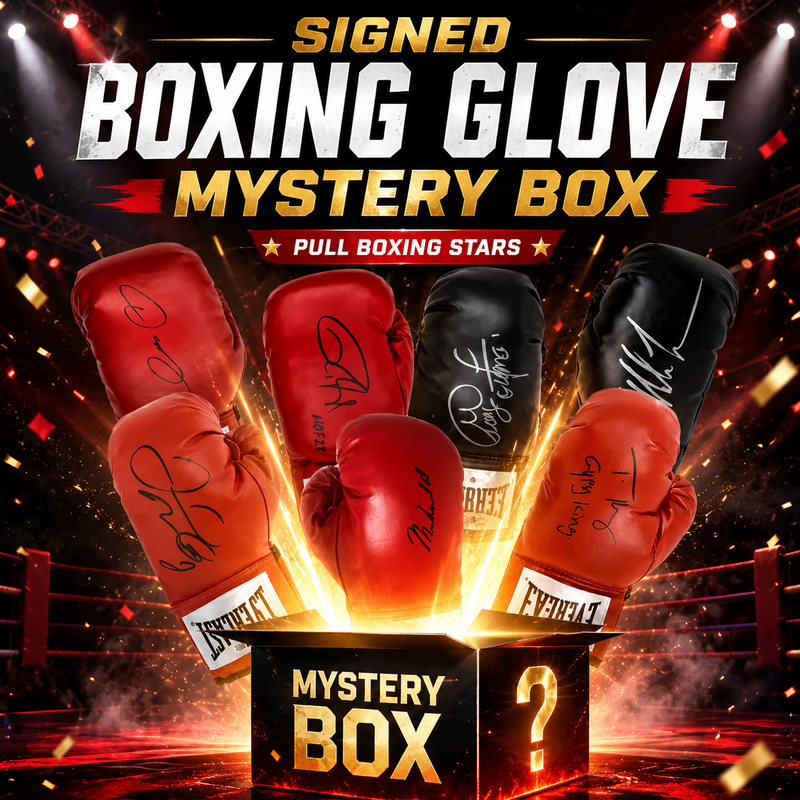 Autographed/Signed Boxing Glove Mystery Box with PSA JSA or Beckett COA
