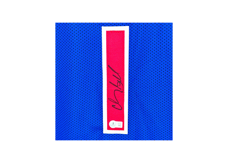 Chauncey Billups Signed Detroit Blue Basketball Jersey Beckett