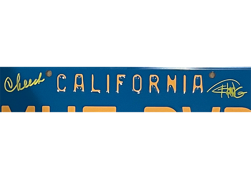 Cheech Marin & Tommy Chong Signed 6x12 License Plate (Beckett)