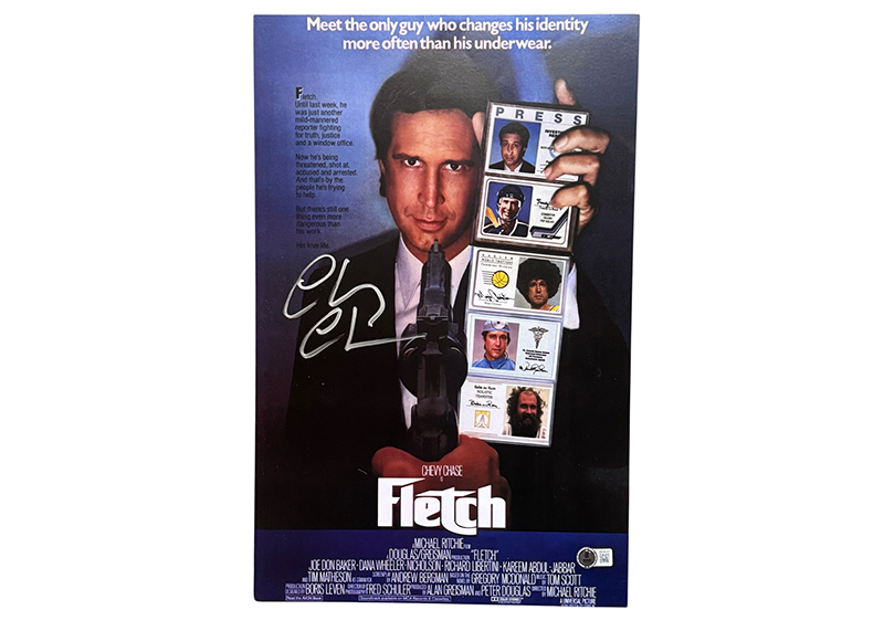 Chevy Chase Autographed Fletch 11x17 Movie Photo Beckett