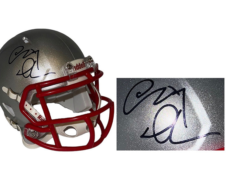 Chevy Chase Christmas Vacation Signed Gray Speed Mini Helmet JSA