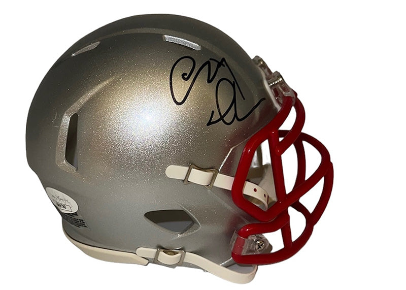 Chevy Chase Christmas Vacation Signed Gray Speed Mini Helmet JSA