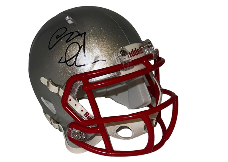 Chevy Chase Christmas Vacation Signed Gray Speed Mini Helmet JSA