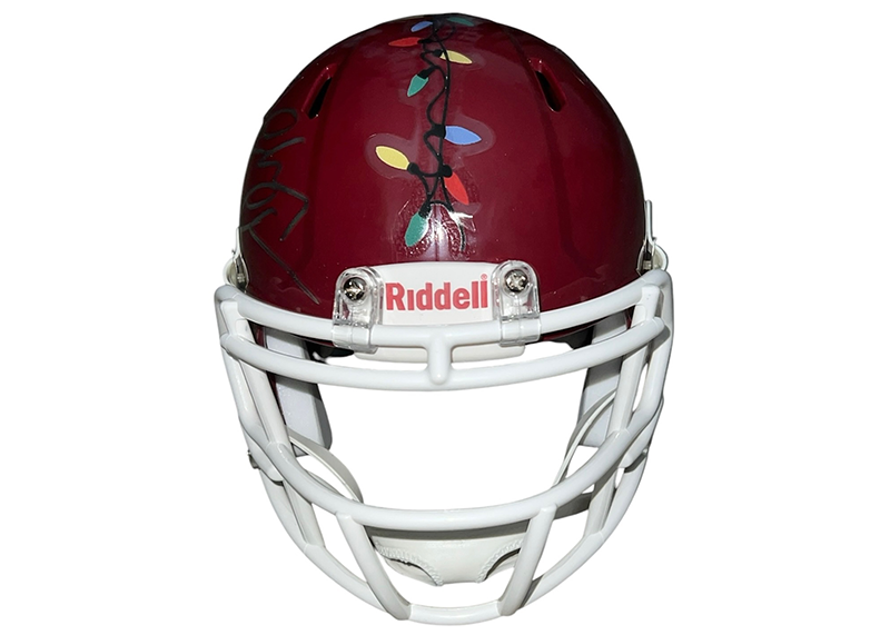 Chevy Chase Christmas Vacation Signed Maroon Speed Mini Helmet JSA