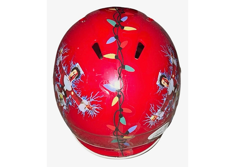 Chevy Chase Christmas Vacation Signed Red Speed Mini Helmet JSA