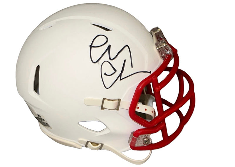 Chevy Chase Christmas Vacation Signed White Speed Mini Helmet JSA