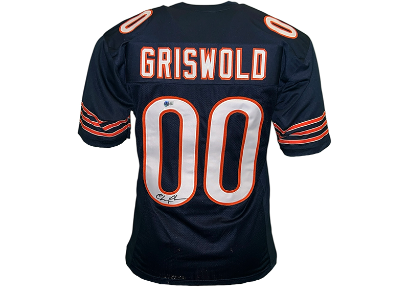 Chevy Chase Griswold Signed Chicago Blue Football Jersey Beckett
