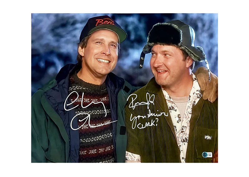 Chevy Chase Randy Quaid Signed You Serious Clark? Inscription Christmas Vacation 16x20 Photo (Beckett)