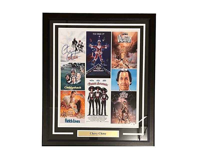 Chevy Chase Signed 16x20 Movie Poster Collection Framed Photo Beckett