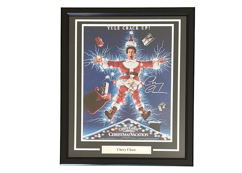 Chevy Chase Signed 16x20 National Lampoon's Christmas Vacation Framed Photo