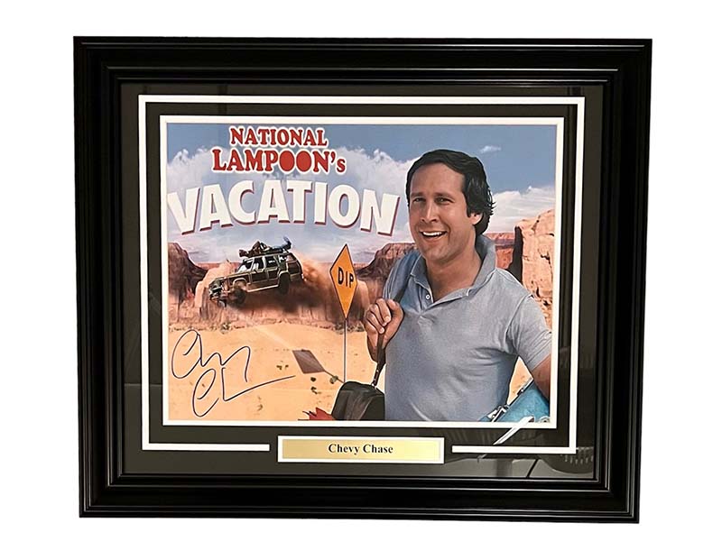 Chevy Chase Signed 16x20 National Lampoon's Vacation Framed Photo Beckett