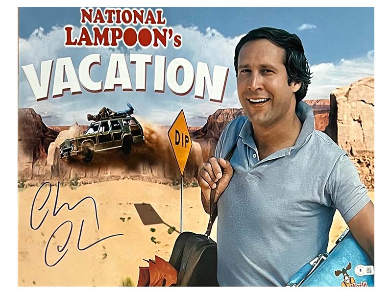 Chevy Chase Signed 16x20 National Lampoon's Vacation Photo Beckett