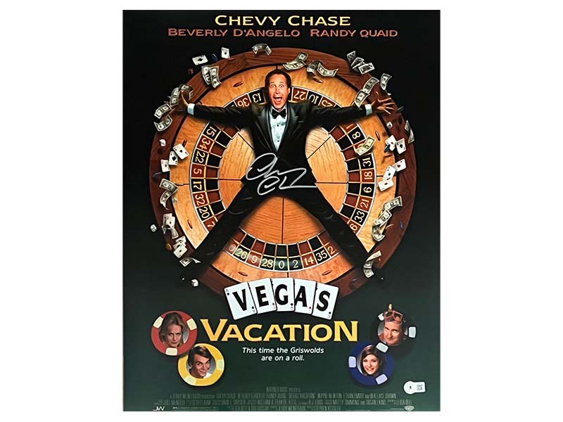 Chevy Chase Signed 16x20 Vegas Vacation Photo Beckett