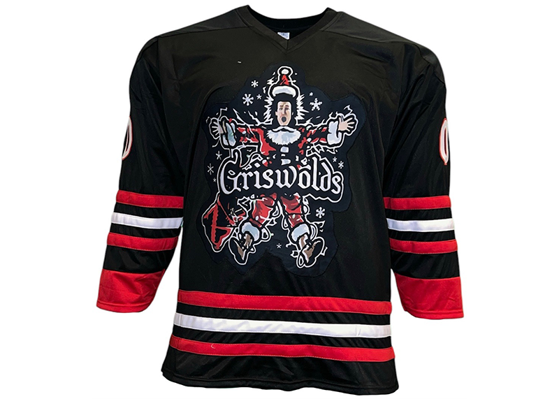 Chevy Chase Signed Black Griswold Lampoons Christmas Vacation Jersey JSA