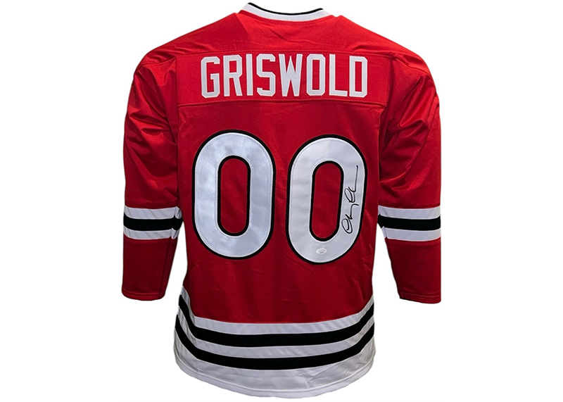 Chevy Chase Signed Red Custom Griswold Lampoons Christmas Vacation Jersey JSA