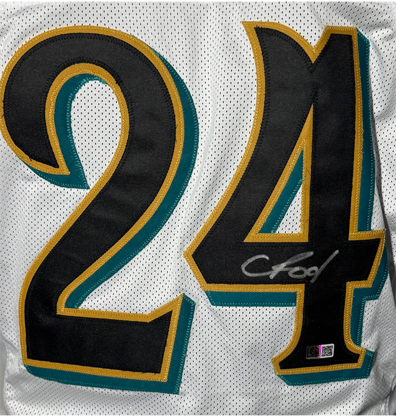 Chris Rodriguez Jr Signed Jacksonville White Football Jersey GTSM