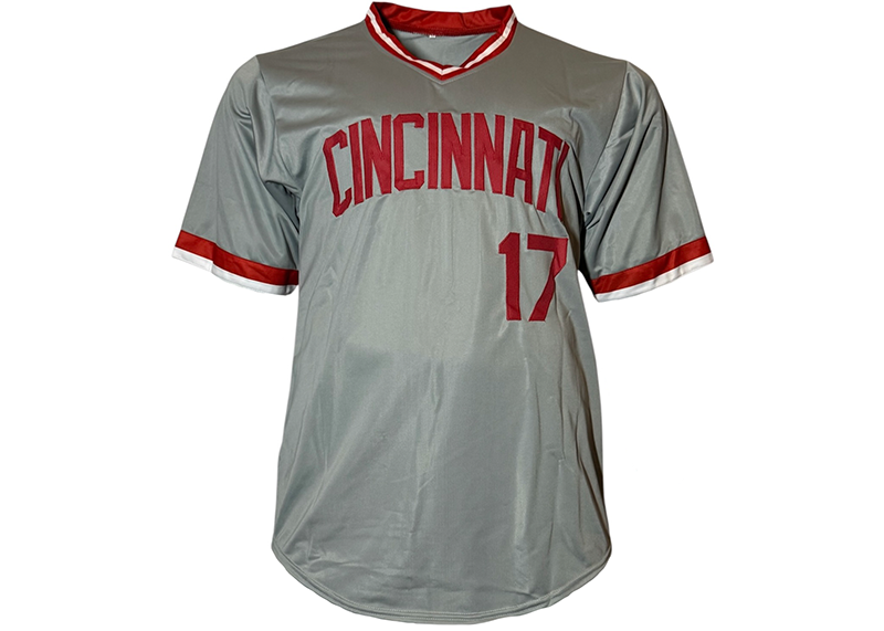 Chris Sabo Signed Cincinnati Grey Baseball Jersey JSA 88 NL ROY
