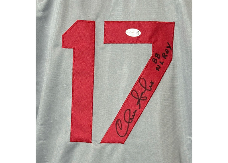 Chris Sabo Signed Cincinnati Grey Baseball Jersey JSA 88 NL ROY