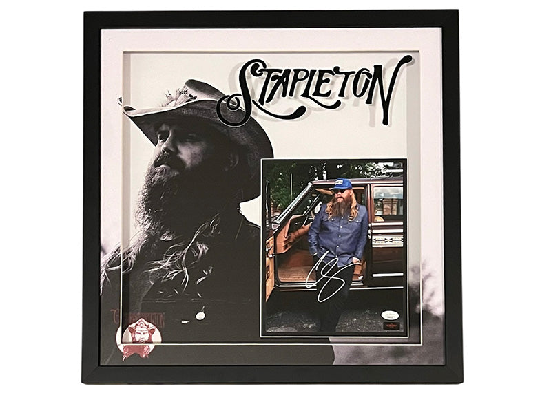 Chris Stapleton Signed 21x21 3D Light Up Framed Photo JSA