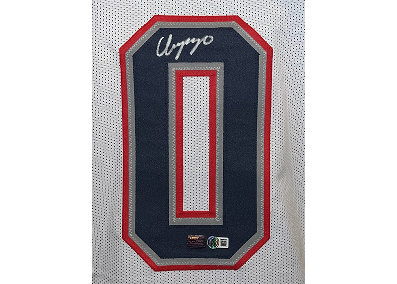 Christian Gonzalez Signed New England White Football Jersey Beckett