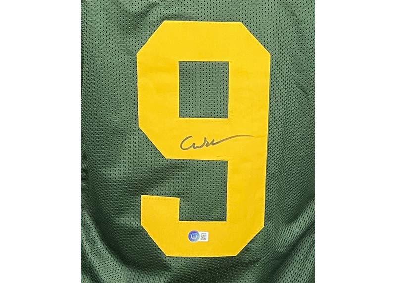 Christian Watson Signed Green Bay Green Football Jersey (Beckett)