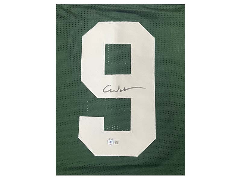 Christian Watson Signed Custom Green Football Jersey (Beckett)