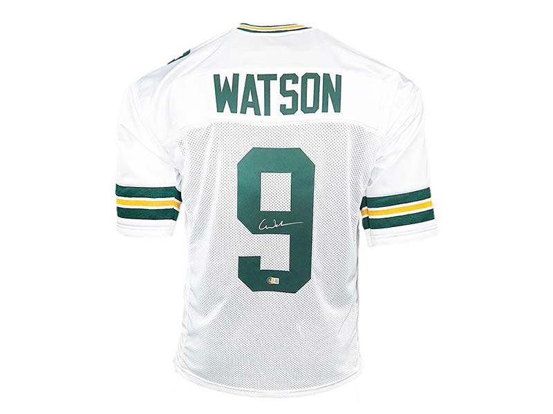 Christian Watson Signed Custom White Football Jersey (Beckett)