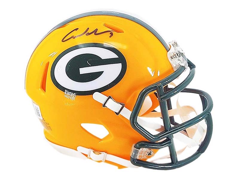 Christian Watson Signed Green Bay Packers Speed Mini Football Helmet (Beckett)