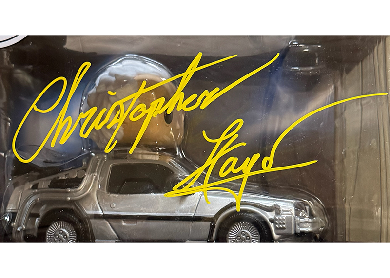 Christopher Lloyd Signed Back to the Future Doc with Time Machine Funko Pop #133 JSA