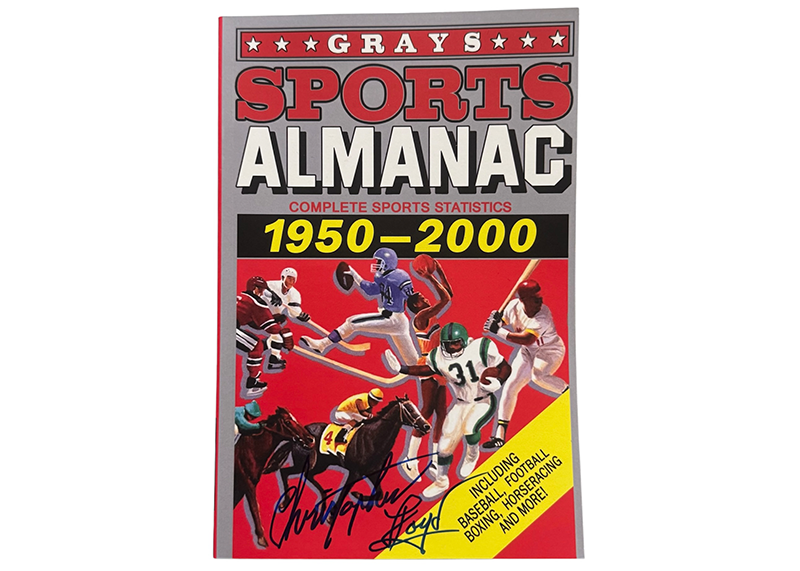 Christopher Lloyd Signed Back to the Future Grays Sports Almanac JSA