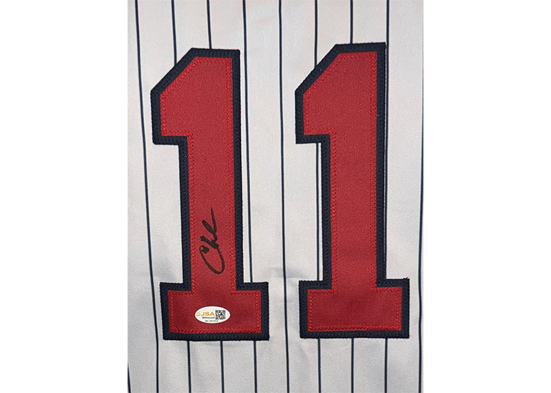 Chuck Knoblauch Signed Minnesota Pinstripe Baseball Jersey JSA