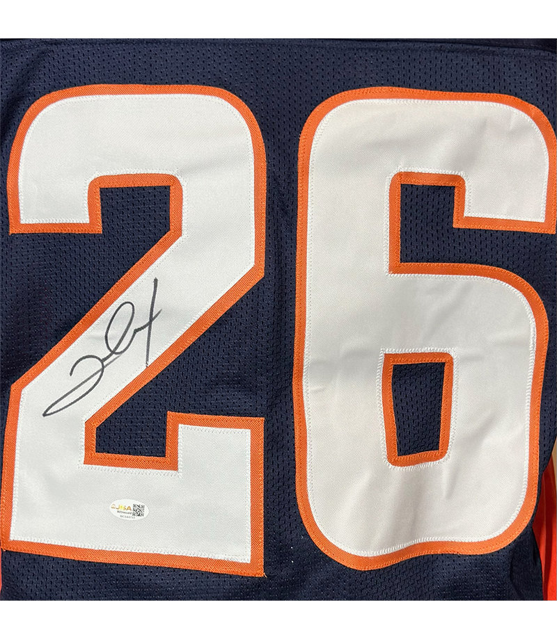 Clinton Portis Signed Denver Blue Football Jersey JSA