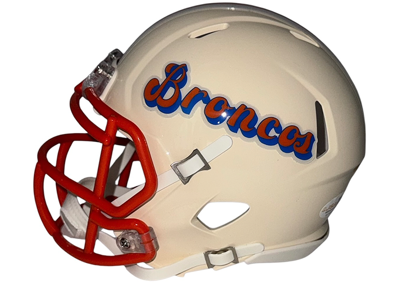Clinton Portis Signed Denver Broncos Retro Mini Helmet JSA