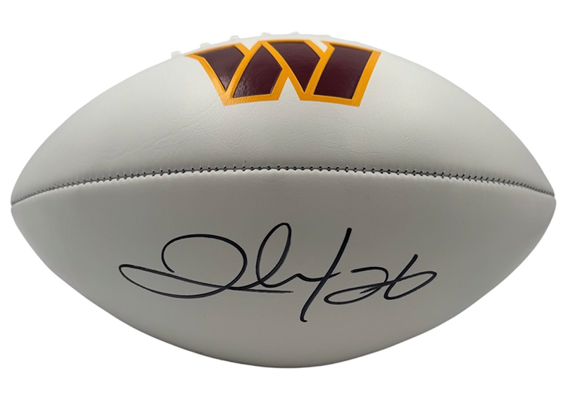 Clinton Portis Signed Washington Commanders Logo Football JSA