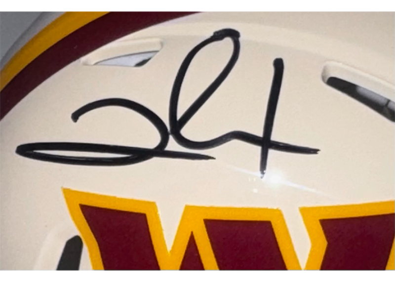 Clinton Portis Signed Washington Redskins Retro Mini Helmet JSA