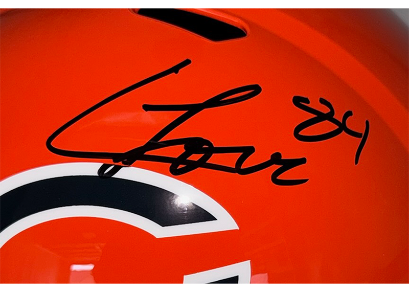 Colston Loveland Autographed Chicago Bears Alternate Full Size Helmet JSA