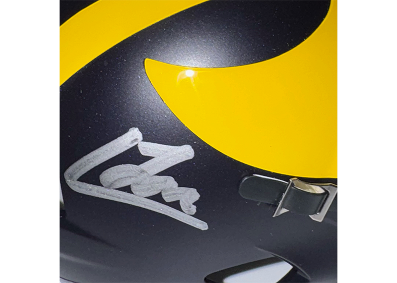 Colston Loveland Autographed Michigan Wolverines Speed Mini JSA