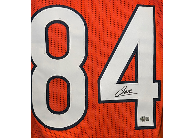 Colston Loveland Signed Chicago Orange Football Jersey Beckett
