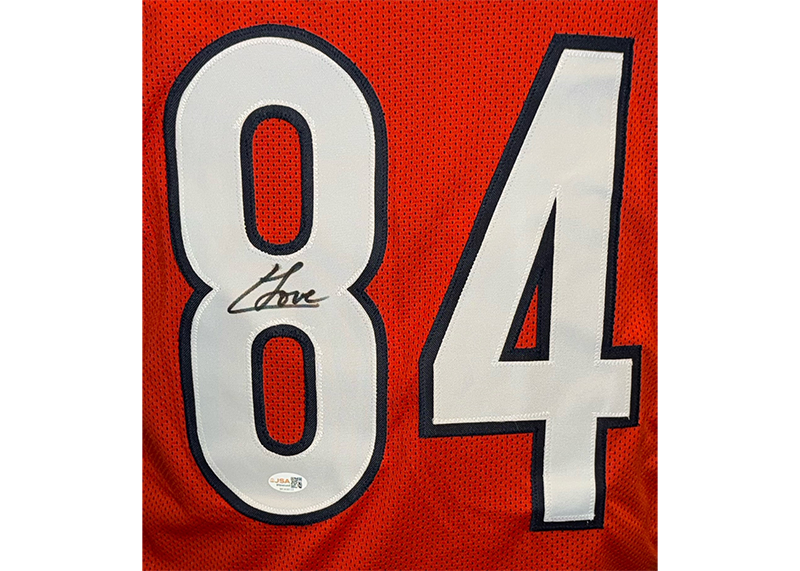 Colston Loveland Signed Chicago Orange Football Jersey JSA