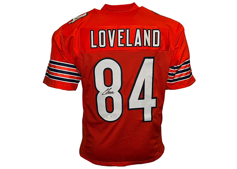 Colston Loveland Signed Chicago Orange Football Jersey JSA