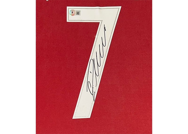 Cristiano Ronaldo Signed Portugal Jersey Framed Beckett With Playable Video TV